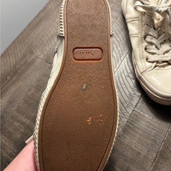 Polo Ralph Lauren Cream High-Top Sneakers - Picture 5 of 8